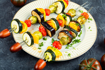BBQ Vegetable Skewers.