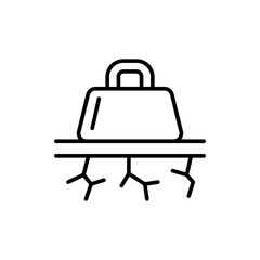 Soil testing outline icons, minimalist vector illustration ,simple transparent graphic element .Isolated on white background