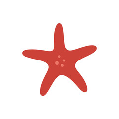 Obraz premium Red Starfish Illustration