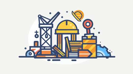 Fototapeta premium Under Construction Icon: Enhancing Construction Related Projects with Professional Icons