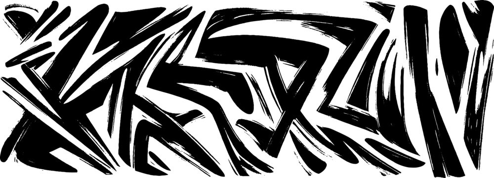 Faded graffiti in vintage woodcut illustration capturing urban art elements