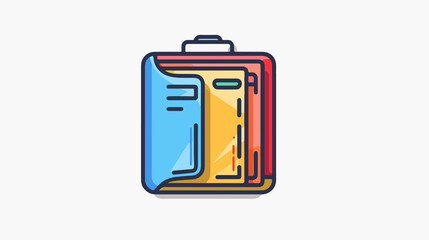 Zip File Outline Icon Vector Illustration - Professional Tech Graphic Design Concept