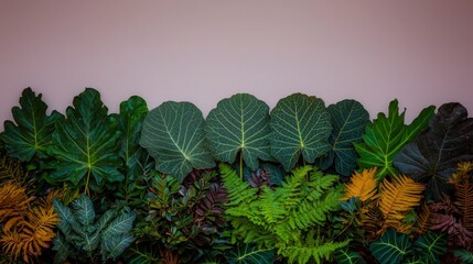 Lush Green Tropical Foliage  Exotic Plants  Nature Background