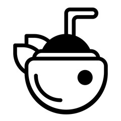 Coconut Glyph Icon