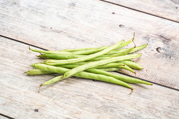 Raw fresh young green bean