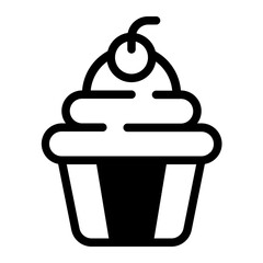Cupcake Glyph Icon