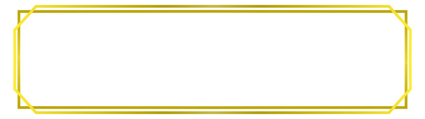 Gold square frame PNG, isolated gold flat rectangle decoration