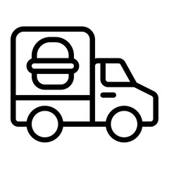 Delivery Truck Line Icon