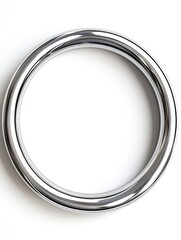 Metal ring on white surface