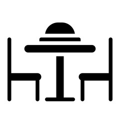 Dining Table Solid Icon