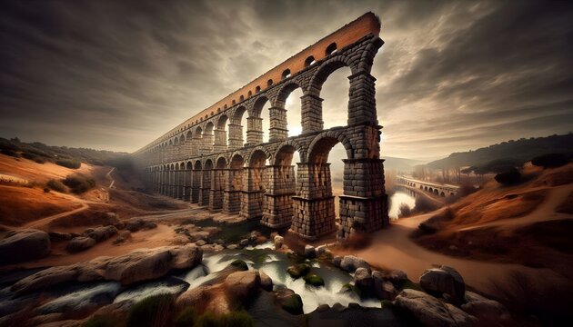 Acueductos Romanos Viejas estructuras que dominan el paisaje 