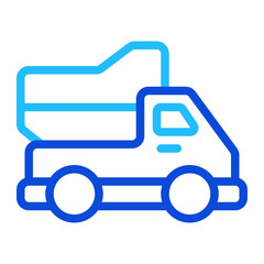 Dump Truck Duoline Icon