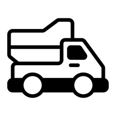 Dump Truck Glyph Icon