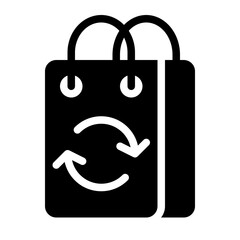 Eco Bag Solid Icon