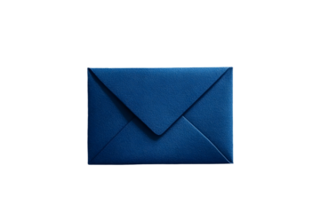 Minimalist icon of a blue envelope, representing email communication. Ideal for digital, office, and correspondence themes.