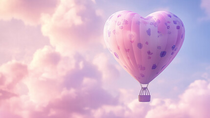 Obraz premium Cute Heart Balloon Background Wallpaper
