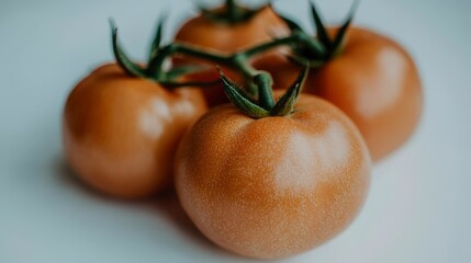 Fresh Ripe Tomatoes on Vine  Organic Produce  Healthy Food  Closeup