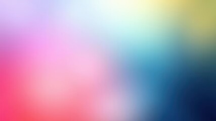 Obraz premium Soft Abstract Gradient Background with Blurred Colors of Pink, Blue, Green, and Yellow for Use in Modern Design Projects and Creative Works