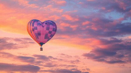 Obraz premium Cute Heart Balloon Background Wallpaper
