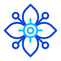 Fototapeta premium Flower Duoline Icon