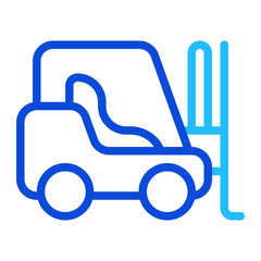 Forklift Duoline Icon
