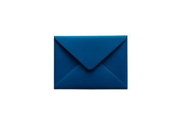 Minimalist icon of a blue envelope, representing email communication. Ideal for digital, office, and correspondence themes.