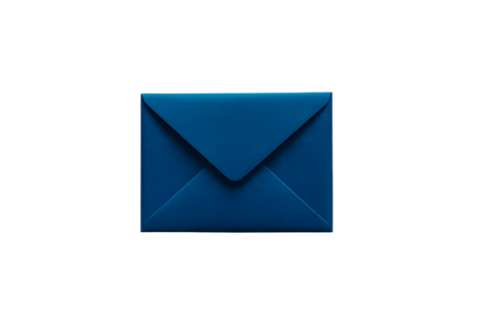Minimalist icon of a blue envelope, representing email communication. Ideal for digital, office, and correspondence themes.
