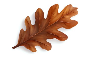 Obraz premium Autumn Oak Leaf: Brown, Dried Leaf Details, Close-Up View, Natural Texture, Crisp Fall Colors, Magnificent Botanical Specimen, Stunning Fall Foliage, Vibrant Hues, Nature's Beauty, Detailed 