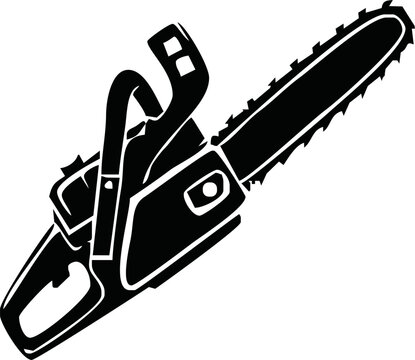 black chainsaw tool clip art preview