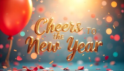 new year joyful greeting card