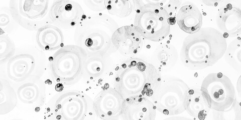 Black Hand Drawn Dots. Pattern Etching. Modern