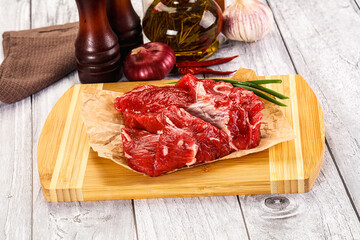 Raw beef meat for cooking