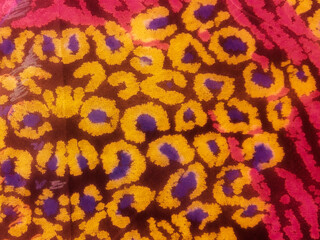 Rainbow Tiger Print Texture. Brushed Concrete