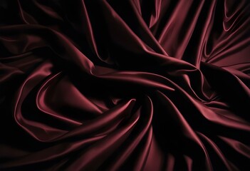 Obraz premium Elegant Black and Burgundy Satin Background Luxurious Silky Drapery with Shimmer