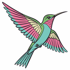 Obraz premium hummingbird on a branch