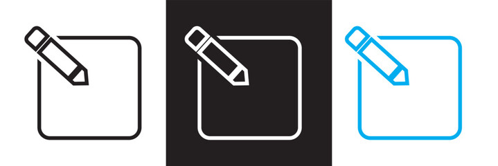 Edit icon . Pencil icon. sign up Icon. Vector illustration. isolated on white and black background. EPS 10