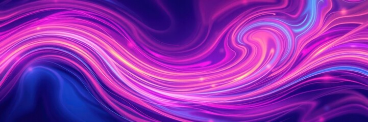 Obraz premium Abstract Vibrant Waves of Light in Rich Blue and Purple Tones Creating a Dreamy Background for Creative Projects and Design Uses