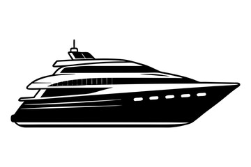 Luxury yacht silhouette