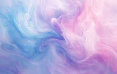 A swirl of soft pastel smoke in shades of pink, blue, and lavender, creating a dreamy effect on a white background