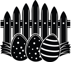 Easter Day Silhouette Vector Illustrations