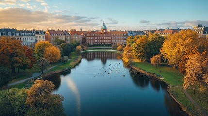 Obraz premium Copenhagen, Denmark's unique garden area