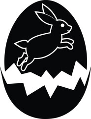 Easter Day Silhouette Vector Illustrations