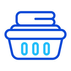 Laundry Basket Duoline Icon