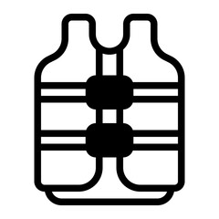 Life Jacket Glyph Icon