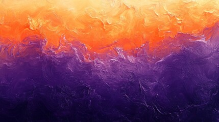 Fototapeta premium Abstract Orange Purple Impasto Painted Texture