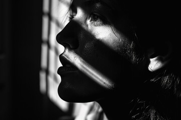 Dramatic High-Contrast Image: Evoking Strong Emotions and Impact