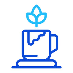 Marijuana Tea Duoline Icon