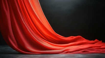 Lush red fabric backgrounds Elegant burgundy drapery panels framing