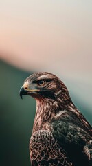 Naklejka premium Majestic Hawk Close Up Wildlife Photography Bird Portrait Nature Image