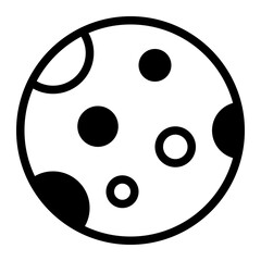 Fototapeta premium Moon Glyph Icon